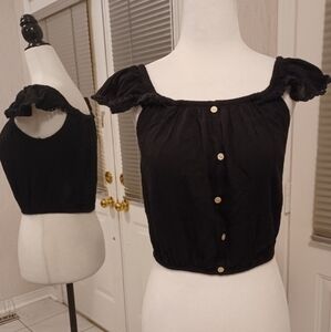 4/$60 New Black Crop Top - Size Small